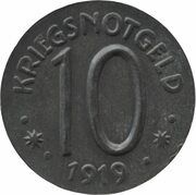 10 Pfennig - Hersfeld, Germany, 1919 reverse image