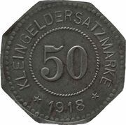 50 Pfennig - Hersfeld, Germany, 1918 reverse image