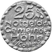 25 Pfennig - Höhr obverse image