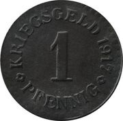 1 Pfennig - Cassel, Germany, 1917 reverse image