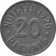 20 Pfennig - Cassel, Germany, 1920 reverse image