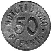 50 Pfennig - Cassel, Germany, 1920 reverse image