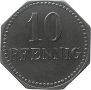 10 Pfennig - Langenschwalbach, Germany,  reverse image