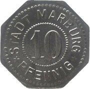10 Pfennig - Marburg an der Lahn obverse image