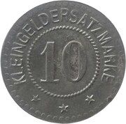 10 Pfennig - Melsungen, Germany, 1920 reverse image