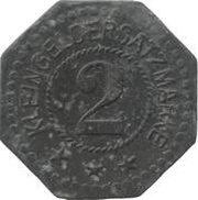 2 Pfennig - Montabaur Eisengiesserei Volkmann, Germany,  reverse image