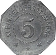 5 Pfennig - Schlierbach Wächtersbacher Steingutfabrik G.M.B.H., Germany,  reverse image