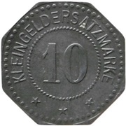 10 Pfennig - Schlierbach Wächtersbacher Steingutfabrik G.M.B.H., Germany,  reverse image