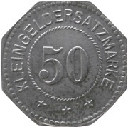 50 Pfennig - Schlierbach Wächtersbacher Steingutfabrik G.m.b.H., Germany,  reverse image