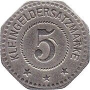 5 Pfennig - Schlierbach Wächtersbacher Steingutfabrik G.M.B.H., Germany,  reverse image