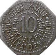 10 Pfennig - Schmalkalden Gebr. Knauf Werkzeugfabrik obverse image