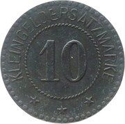 10 Pfennig - Strassebersbach, Germany, 1917 reverse image