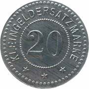 20 Pfennig - Strassebersbach, Germany, 1917 reverse image