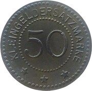 50 Pfennig - Strassebersbach, Germany, 1917 reverse image