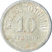 10 Pfennig - Usingen, Germany, 1917 reverse image
