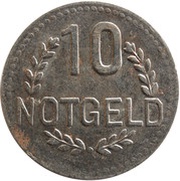 10 Pfennig - Wiesbaden, Germany, 1920 reverse image