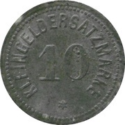 10 Pfennig - Bingen am Rhein, Germany, 1918 reverse image