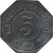 5 Pfennig - Darmstadt E. Merck, Germany,  reverse image