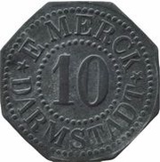 10 Pfennig - Darmstadt E. Merck obverse image
