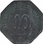 10 Pfennig - Darmstadt E. Merck, Germany,  reverse image