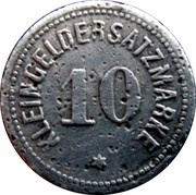 10 Pfennig - Darmstadt, Germany, 1917 reverse image