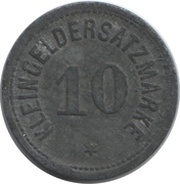 10 Pfennig - Darmstadt, Germany, 1919 reverse image