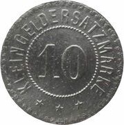 10 Pfennig - Giessen, Germany, 1918 reverse image