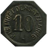 10 Pfennig - Mainz, Germany, 1917 reverse image