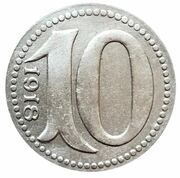 10 Pfennig - Mainz, Germany, 1918 reverse image