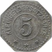 5 Pfennig - Messel Gewerkschaft, Germany,  reverse image