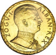 100 Franga Ari - Zog I Prova obverse image