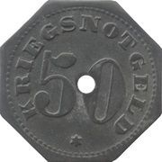 50 Pfennig - Mühlheim am Main, Germany, 1917 reverse image