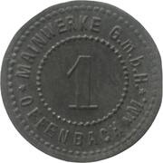 1 Pfennig - Offenbach Mainwerke G.m.b.H. obverse image