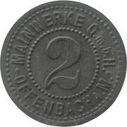 2 Pfennig - Offenbach Mainwerke G.m.b.H. obverse image