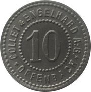 10 Pfennig - Offenbach Collet and Engelhard A.G., Germany,  reverse image