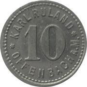 10 Pfennig - Offenbach Karl Ruland obverse image