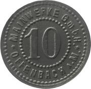 10 Pfennig - Offenbach Mainwerke G.m.b.H. obverse image
