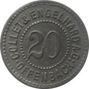 20 Pfennig - Offenbach Collet and Engelhard A.G. obverse image