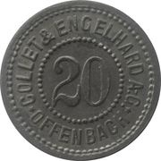 20 Pfennig - Offenbach Collet and Engelhard A.G., Germany,  reverse image