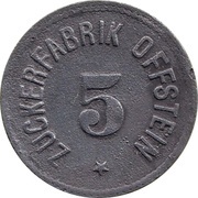 5 Pfennig - Offstein Zuckerfabrik obverse image