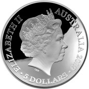 5 Dollars - Elizabeth II 4th Portrait - 1626 A New Map of the World: Western Hemisphere - Silver Domed obverse image