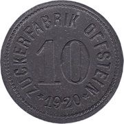 10 Pfennig - Offstein Zuckerfabrik obverse image