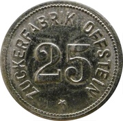 25 Pfennig - Offstein Zuckerfabrik obverse image