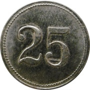 25 Pfennig - Offstein Zuckerfabrik, Germany,  reverse image