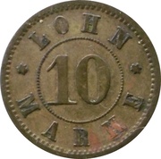 10 Pfennig - Schlitz Burggüter Verwaltung, Germany,  reverse image