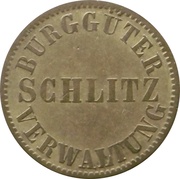 20 Pfennig - Schlitz Burggüter Verwaltung obverse image