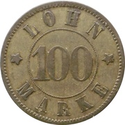 100 Pfennig - Schlitz Burggüter Verwaltung reverse image