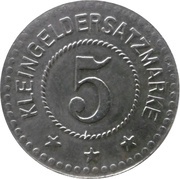 5 Pfennig - Sprendlingen Chr. Strunck and Sohn, Germany,  reverse image