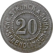 20 Pfennig - Sprendlingen Chr. Strunck and Sohn obverse image