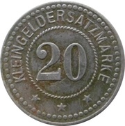 20 Pfennig - Sprendlingen Chr. Strunck and Sohn, Germany,  reverse image